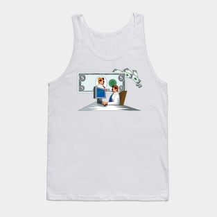 Successful Businessman with Money Retro Tank Top